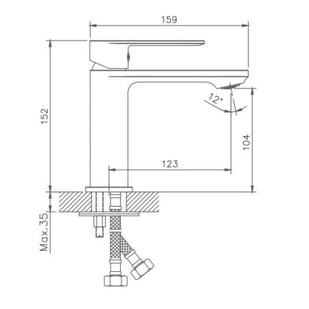 Смеситель для раковины Haiba HB10590, хром