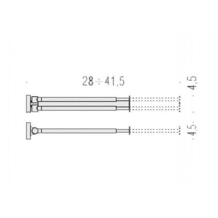 Colombo Plus Полотенцедержатель 2-ой, 345мм, цвет: чёрный матовый, артикул W4913.NM