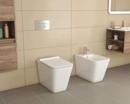 Унитаз Grossman GR-PR4414S приставной с сиденьем Микролифт, артикул GR-PR4414S