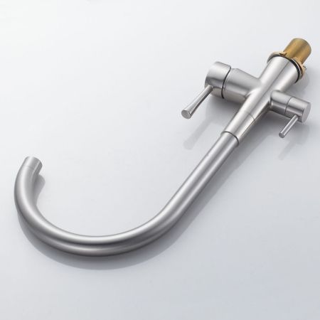 Смеситель для кухни с подключением фильтра Shevanik S428L, сатин, артикул S428L