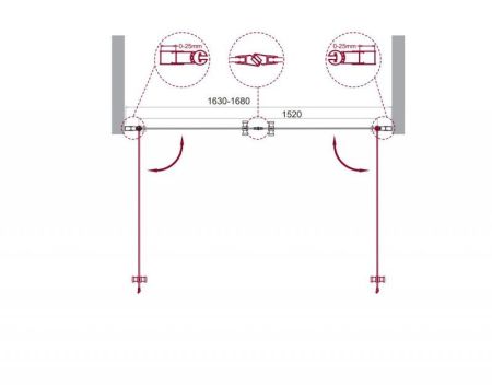 Душевая дверь BelBagno ETNA-B-2-160-C-Cr