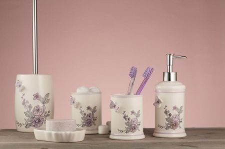 Мыльница Fora Butterfly FOR-BF036 Белая с декором