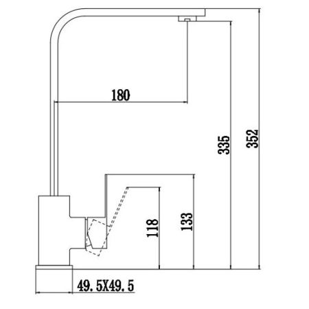 Смеситель для кухни Fmark FS8132H, черный