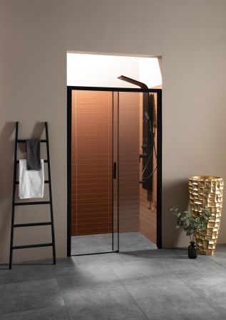 Душевая дверь Aquanet Pleasure AE60-N-150H200U-BT 150, прозрачное стекло, артикул AE60-N-150H200U-BT