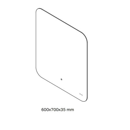 M85MOX10601S1 X-Joy Зеркало с интерьерной Led подсветкой, ИК-сенсором, 60 см, артикул M85MOX10601S1