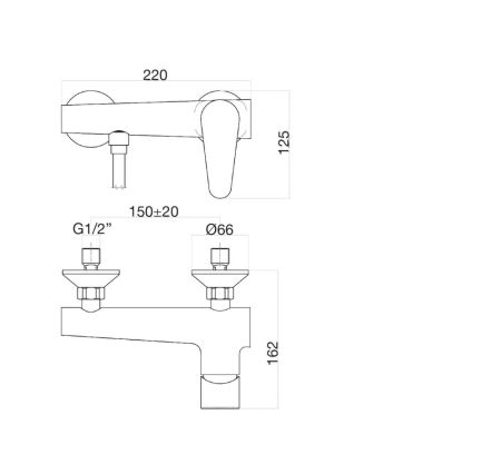 Смеситель для душа Fiore KERA 88BB5540, белый, артикул 88BB5540