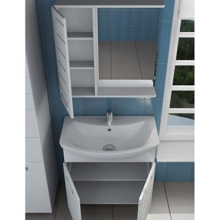 Зеркало со шкафом Vigo Diana 70 L с подсветкой Белое