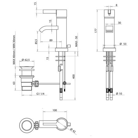 Bongio Tmix15 Смеситель для биде, цвет хром, артикул 08522CRPR