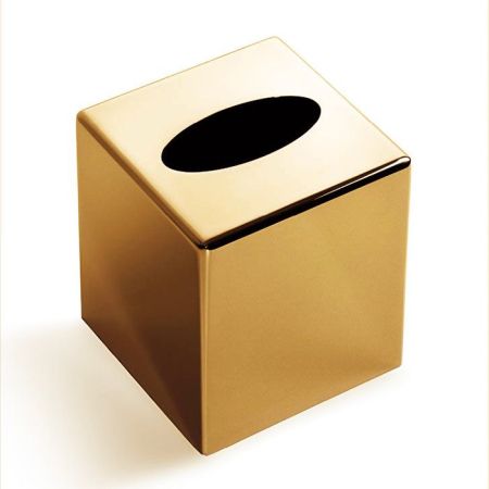 DEVON&DEVON WALTZ Контейнер для бумажных платков, настольный, цвет светлое золото, артикул WLZ-130-OT