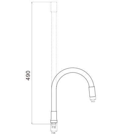 Гибкий излив для кухонного смесителя Savol S-CG08L, апельсин, артикул S-CG08L