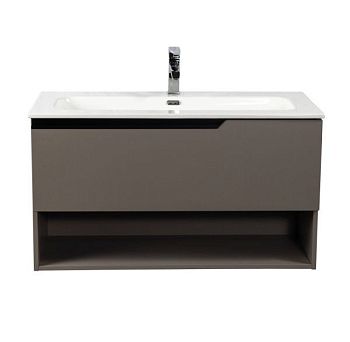 Комплект мебели Visobath Eleven, 800 мм левый, цвет кварцевый матовый лак (Quarzo)