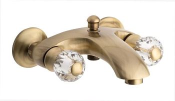Смеситель Deco Cristall с ручным душем для ванной, цвет бронза