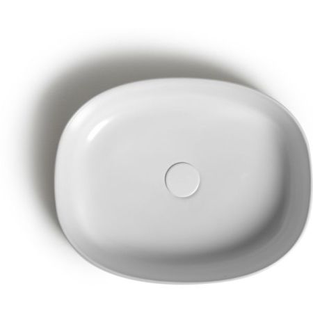 White Ceramic Jumper, накладная прямоугольная раковина 50x40x13h см, цвет оранжевый матовый, артикул W0717OC