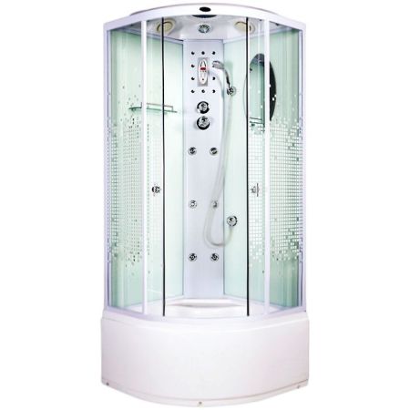 Душевая кабина Niagara NG-308 90x90 стекло Мозаик задние стенки Белые, артикул 3080154N