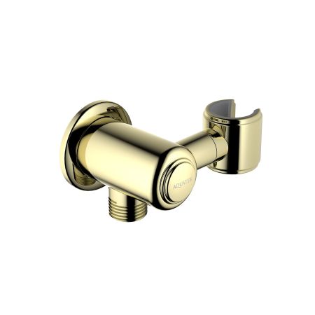 Шланговое подсоединение с держателем AQUATEK, полир. золото AQ2462PG КЛАССИК, артикул AQ2462PG