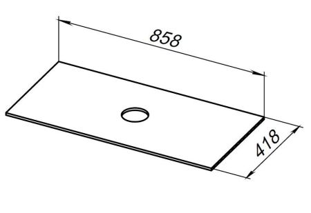 Столешница Allen Brau Liberty 90 1.33008.B-S бежевый структ, артикул 1.33008.B-S
