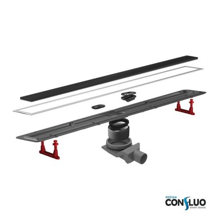 Душевой лоток, Pestan, Confluo Premium Line Black Glass, ширина, мм-120, длина, мм-450, высота, мм-105, монтаж-в пол, пропускная способность, л/сек-0,8, выход Ø50 мм, поворот базы 360°, сифон-есть, материал сифона-полипропилен, опоры-есть, декоративная ре, артикул 13000291