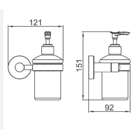 Дозатор жидкого мыла D-Lin D295280, сатин, артикул D295280