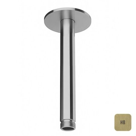 Держатель верхнего душа, Almar, Shower Arms, вид-потолочный, вынос, мм-150, с круглым отражателем, цвет-High Brass Brushed PVD, артикул E021107.HB