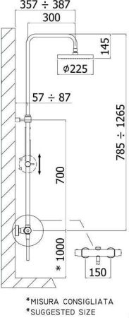 Душевая система Paffoni Mini Birillo ZCOL638LIQCR хром, артикул ZCOL638LIQCR