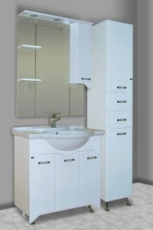 Зеркало со шкафом Bellezza Дрея 75 R 4611312001010 с подсветкой R Белое