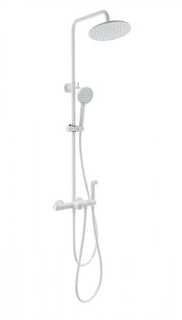 Душевая система с техническим душем и термостатом WONZON & WOGHAND, Белый матовый (WW-B3097-A-MW), артикул WW-B3097-A-MW