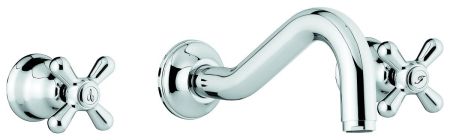 Настенный смеситель Deco Classic для кухни, цвет белый-золото, артикул 12055BO