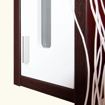 Зеркало со шкафом Бриклаер БАЛИ 62 см правое, венге/белый, артикул 4627125411823