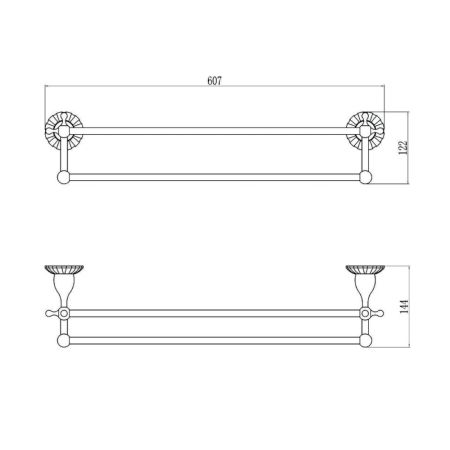 Полотенцедержатель Savol S-08948C, бронза, артикул S-08948C