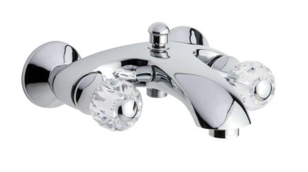 Смеситель Deco Cristall с ручным душем для ванной, цвет хром, артикул 12001CRICR