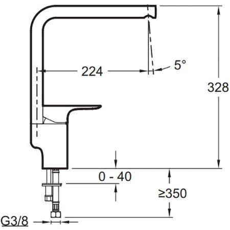 E72360-CP смеситель ALEO кухня (хром), артикул E72360-CP