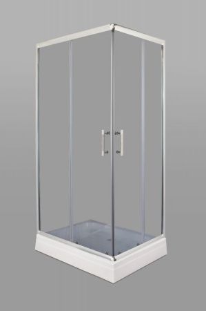 Душевой уголок Parly QZ71S 100х195 профиль Полированный алюминиевый стекло тонированное