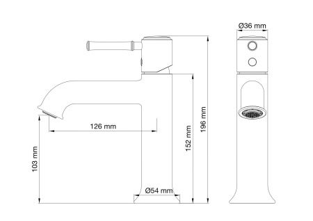 Смеситель для раковины WONZON & WOGHAND TOR, Хром (WW-88018073-CR) Смеситель для раковины WONZON & WOGHAND TOR, Хром (WW-88018073-CR)