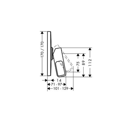 AX Urquiola Смеситель для душа , цвет сталь