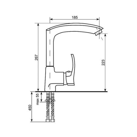 Смеситель для кухни Ulgran U-005-331, белый, артикул U-005-331