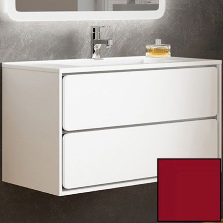 Тумба с раковиной SanVit Бруно-2 120 kbruno2120 в цвете Ral подвесная Красный глянец, артикул kbruno2120