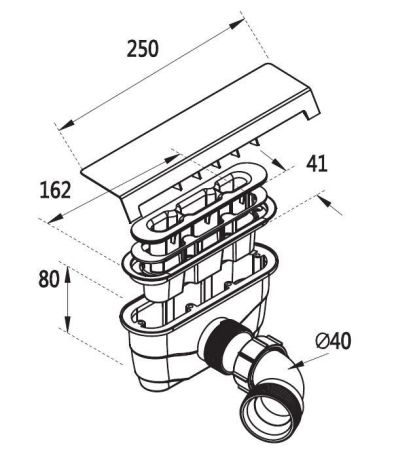 TRAY-AS-RH-120/80-30-W-L Поддон из искусственного мрамора