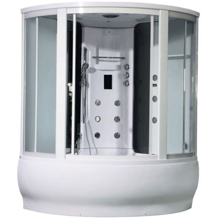 Душевой бокс Orans SR-9907 с баней профиль Белый задние стенки Белые, артикул SR-9907