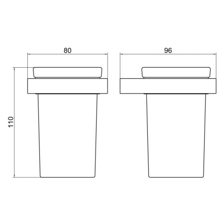 Стакан для зубных щеток Timo Petruma никель (15233/13), артикул 15233/13