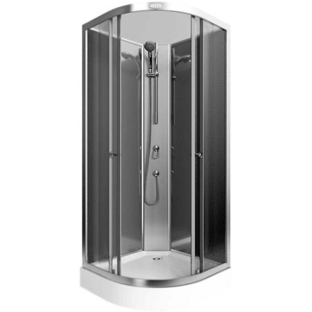 Душевая кабина Arcus AS-100 90x90 профиль Хром стекла матовые фактурные