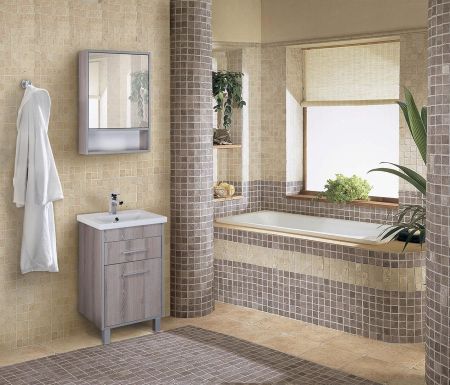 Шкаф-зеркало Onika Натали 50 ясень таормина, правый, артикул 205013