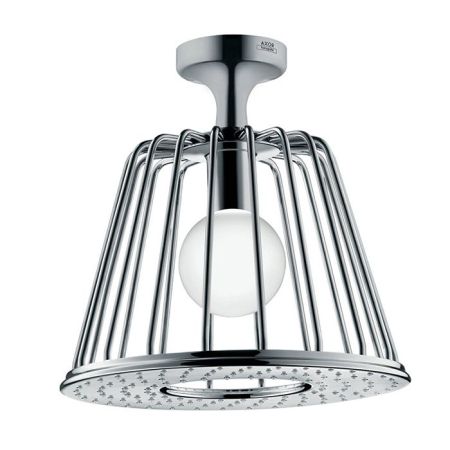 AX LampShower Верхний душ, Ø 275мм, 1jet,  потолочныы монтаж, с подсветкой, дизайн Nendo, цвет: хром, артикул 26032000