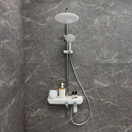 Душевая система Fixsen LINE FX-9200, белая+хром, артикул FX-9200