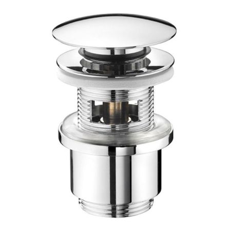 Nicolazzi Scarichi Сливной донный клапан 1”1/4 “clic-clac, с переливом, цвет хром, артикул 5558CR