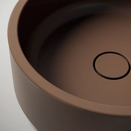 Kerasan  Oke Раковина накладная круглая 40хH15 см, без отв под смеситель, цвет: bruno matte