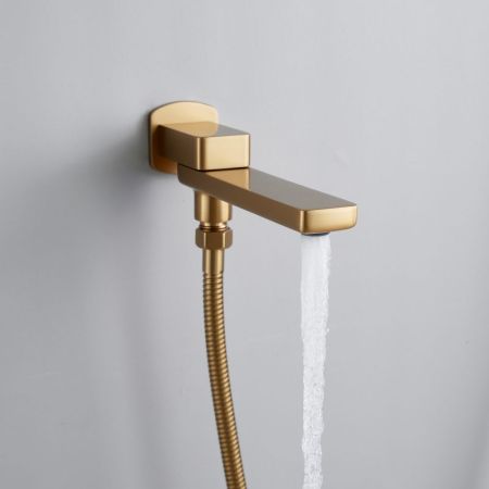 Душевая система встраиваемая Shevanik S9935G, золотой сатин