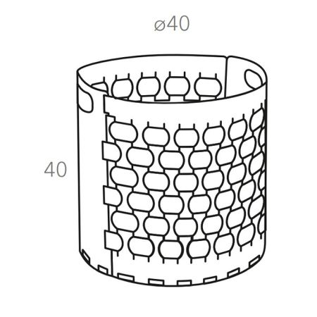 Colombo Adj Круглая корзина Dubai, D40H40 см, цвет: черный/серый, артикул BADJ2050-0103