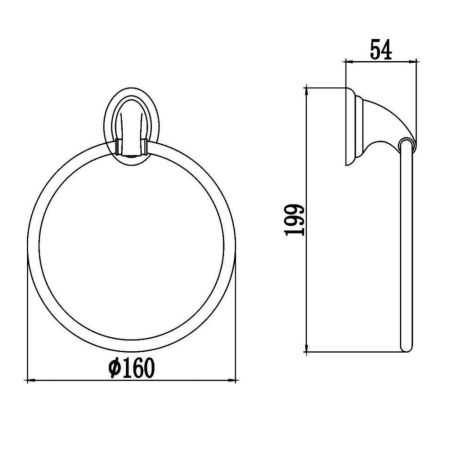 Полотенцедержатель Savol S-003160, хром, артикул S-003160