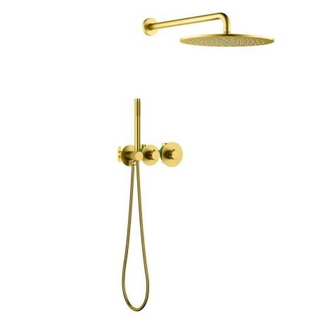 Душевая система встроенная с термостатом Timo Saona золото шлифованное (SX-2359/20SM), артикул SX-2359/20SM