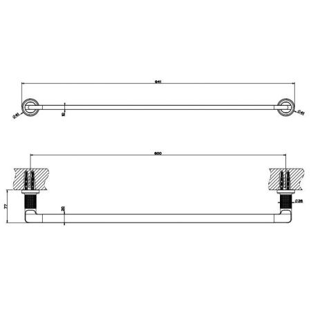 GESSI INCISO Полотенцедержатель, 60 см, цвет: хром GESSI INCISO Полотенцедержатель, 60 см, цвет: хром